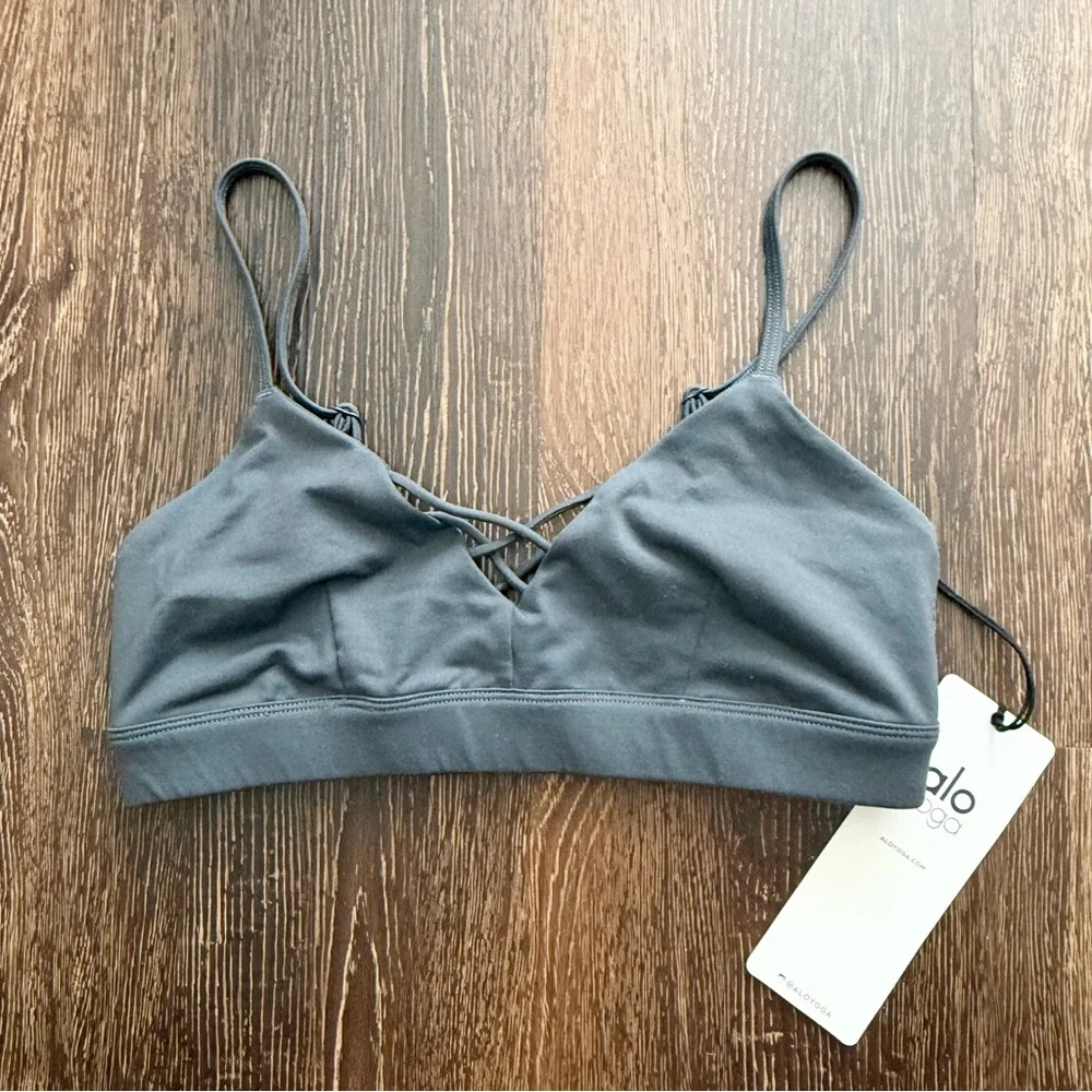 ALO Yoga interlace Bra Anthracite size s NWT